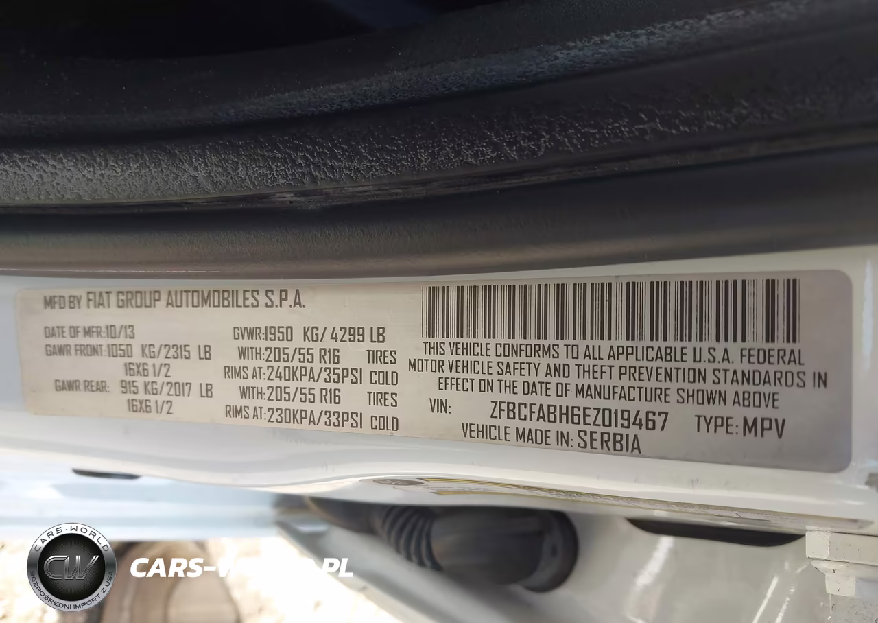 2014 Fiat 500L Easy VIN:ZFBCFABH6EZ019467 - 9
