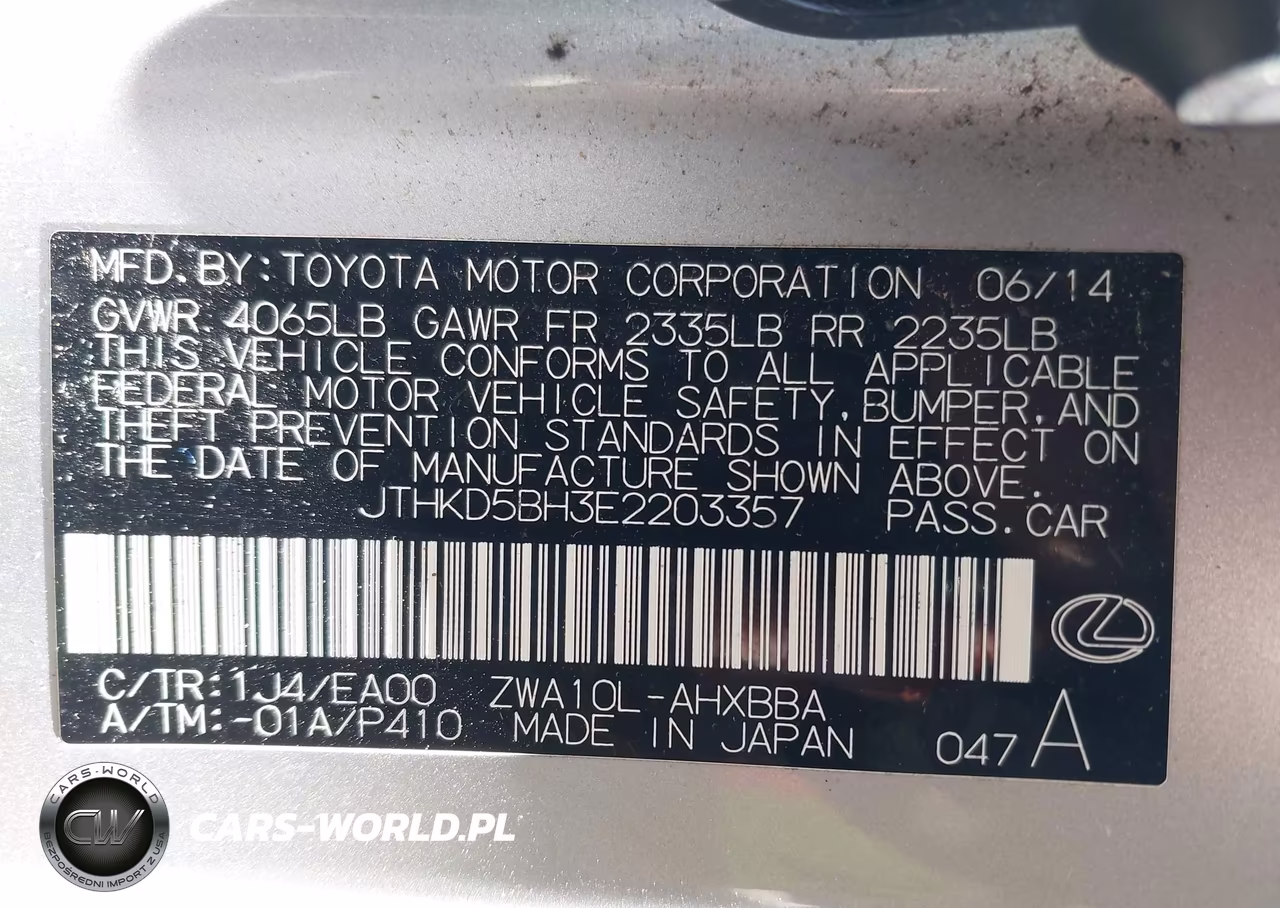 2014 Lexus Ct 200H VIN:JTHKD5BH3E2203357 - 9