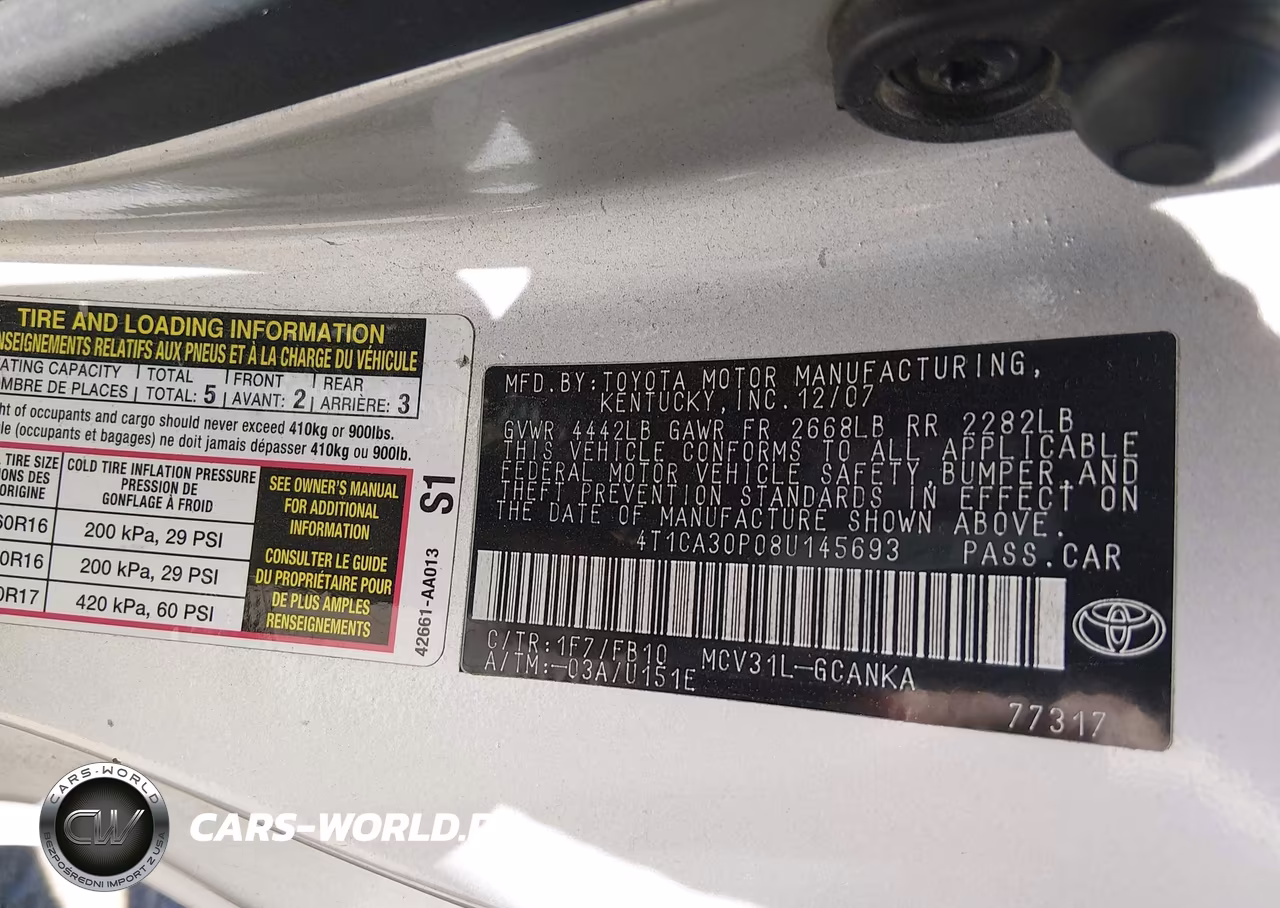 2008 Toyota Camry Solara Se V6 VIN:4T1CA30P08U145693 - 9