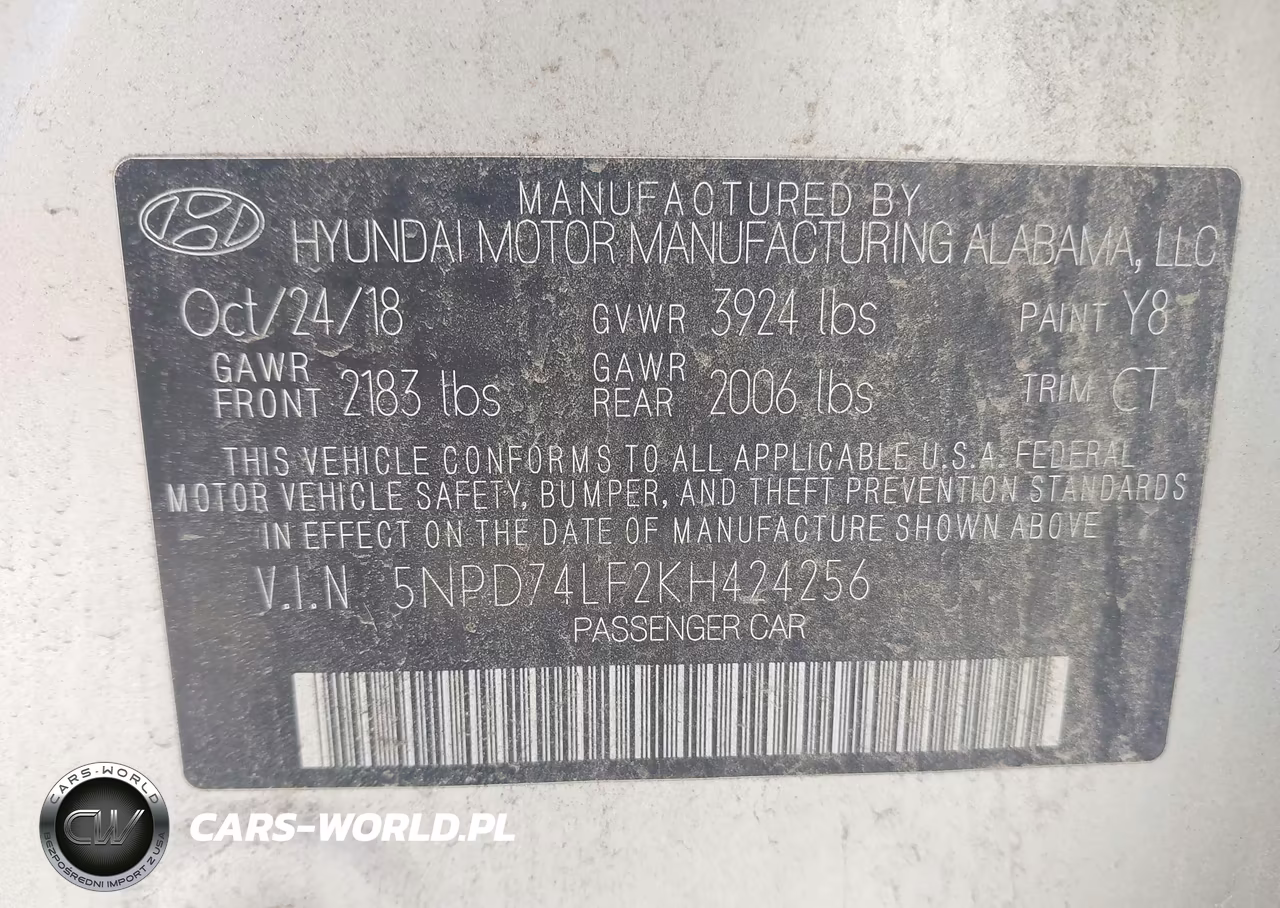 2019 Hyundai Elantra Se VIN:5NPD74LF2KH424256 - 9