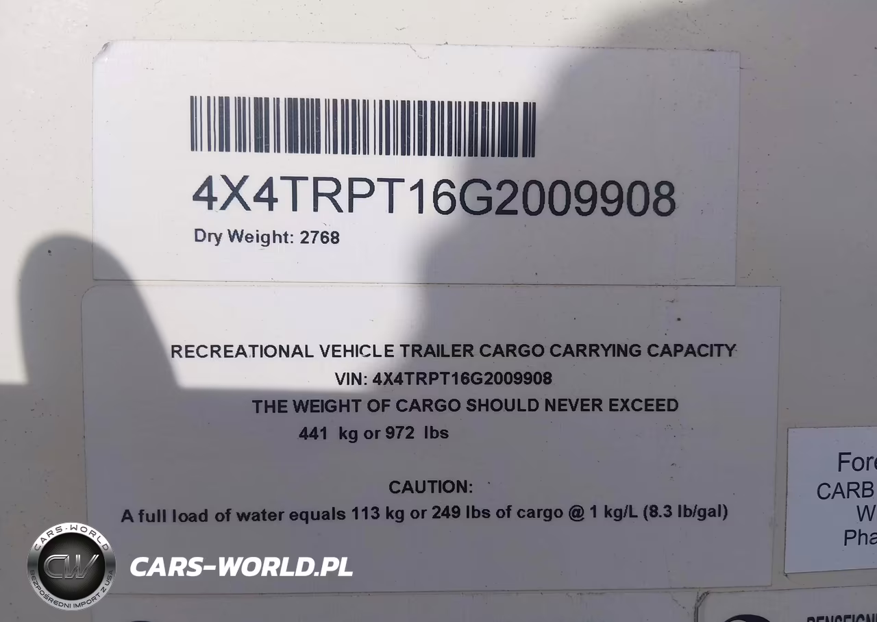 2016 Forest River Other VIN:4X4TRPT16G2009908 - 9