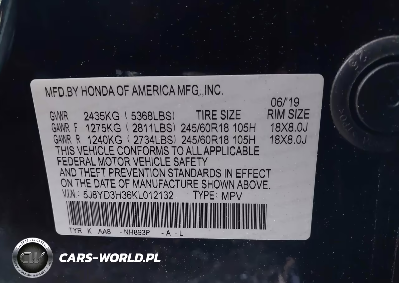 2019 Acura Mdx Standard VIN:5J8YD3H36KL012132 - 9