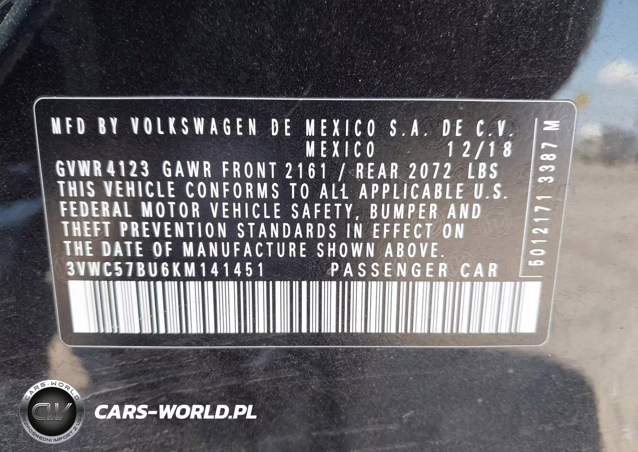 2019 Volkswagen Jetta 1.4T R-Line-1.4T S-1.4T Se VIN:3VWC57BU6KM141451 - 9