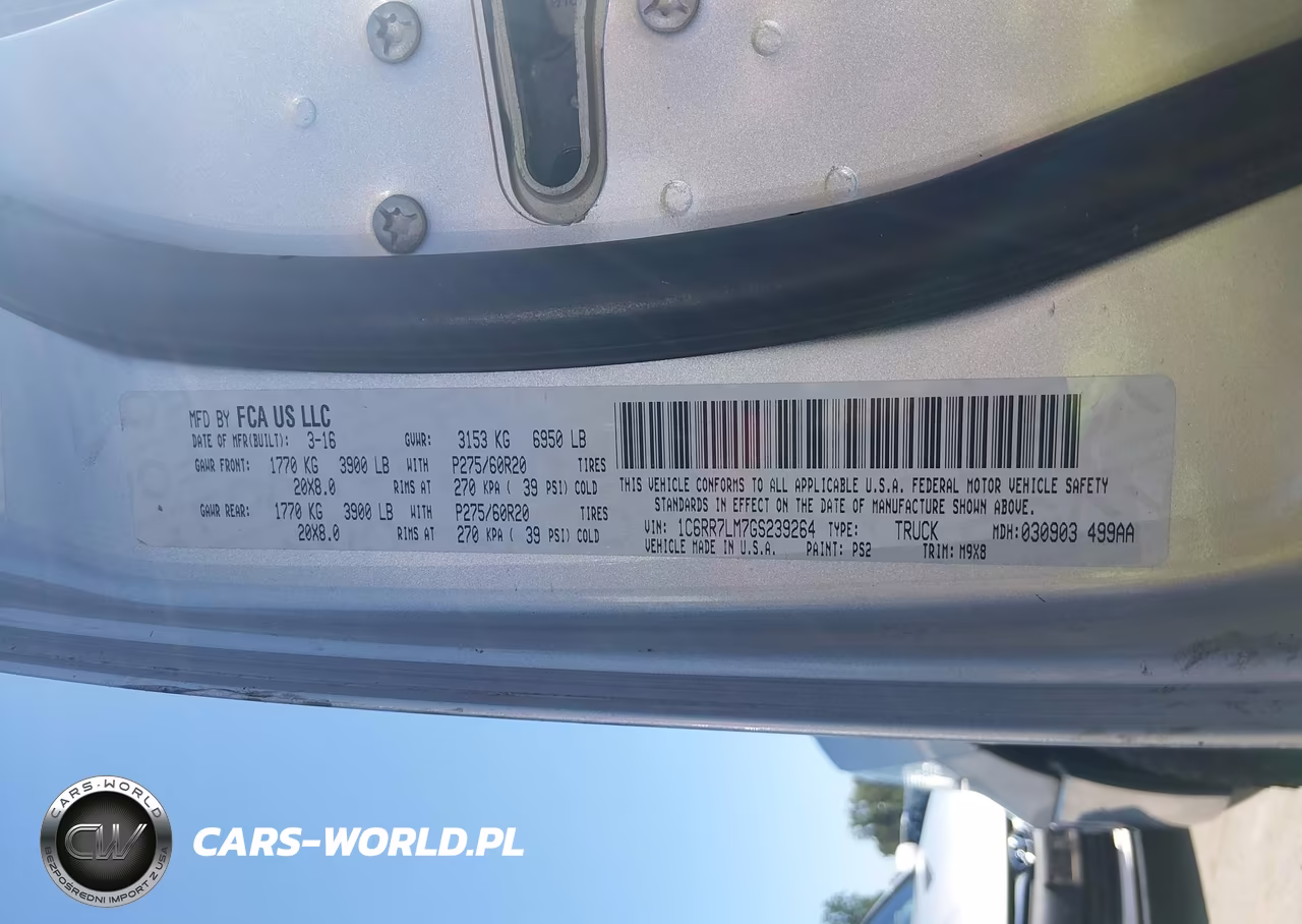 2016 Ram 1500 Big Horn VIN:1C6RR7LM7GS239264 - 9