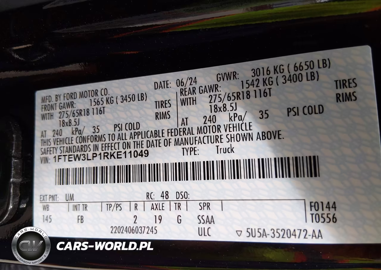 2024 Ford F-150 Xlt VIN:1FTEW3LP1RKE11049 - 9
