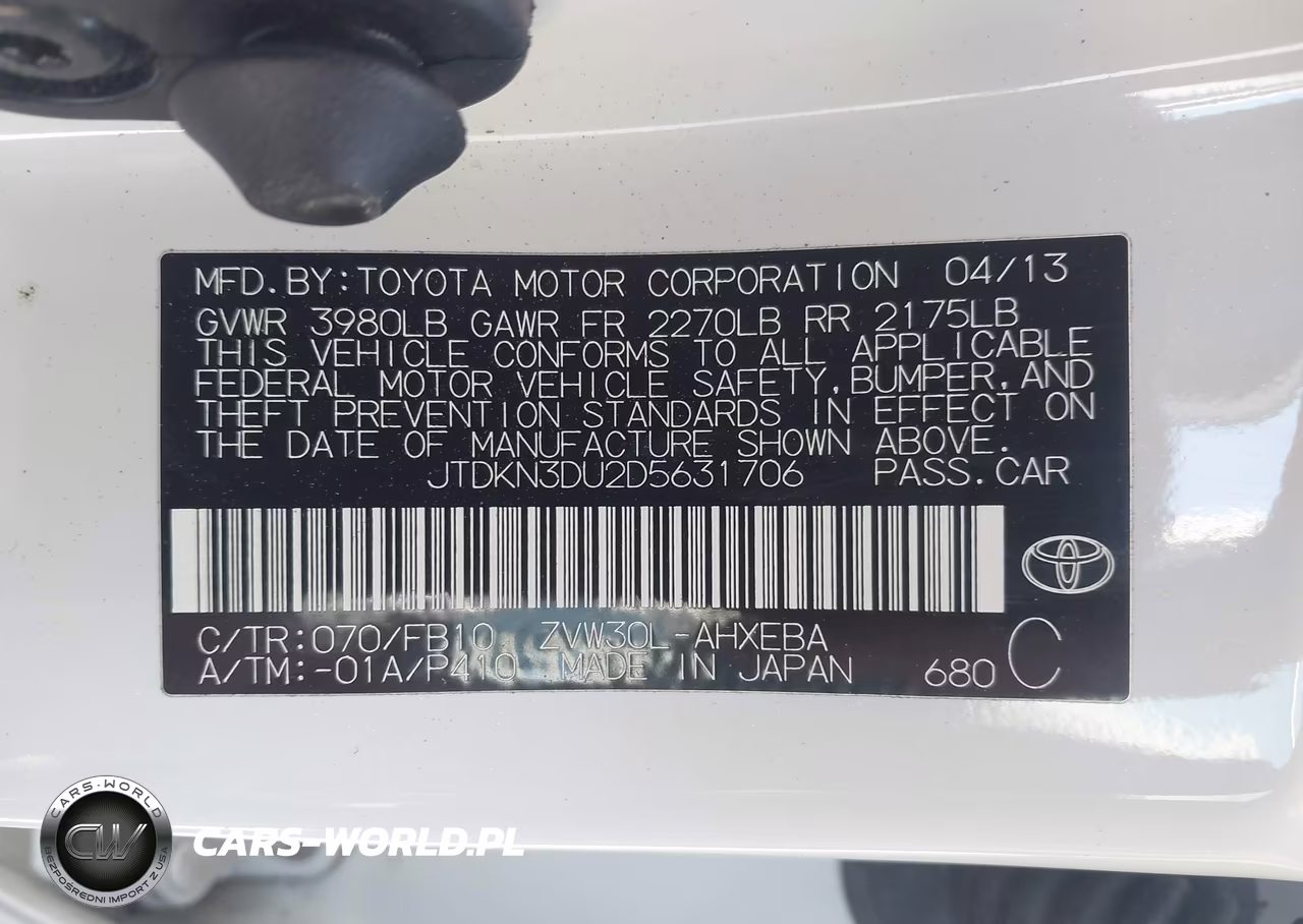 2013 Toyota Prius Three VIN:JTDKN3DU2D5631706 - 9
