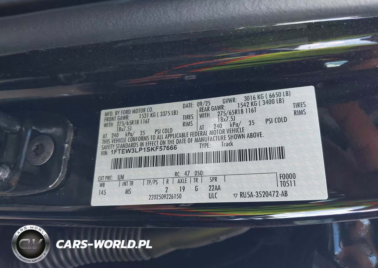2025 Ford F-150 Xlt VIN:1FTEW3LP1SKF57666 - 9