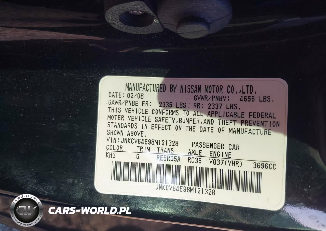 2008 Infiniti G37 Journey VIN:JNKCV64E98M121328 - 9