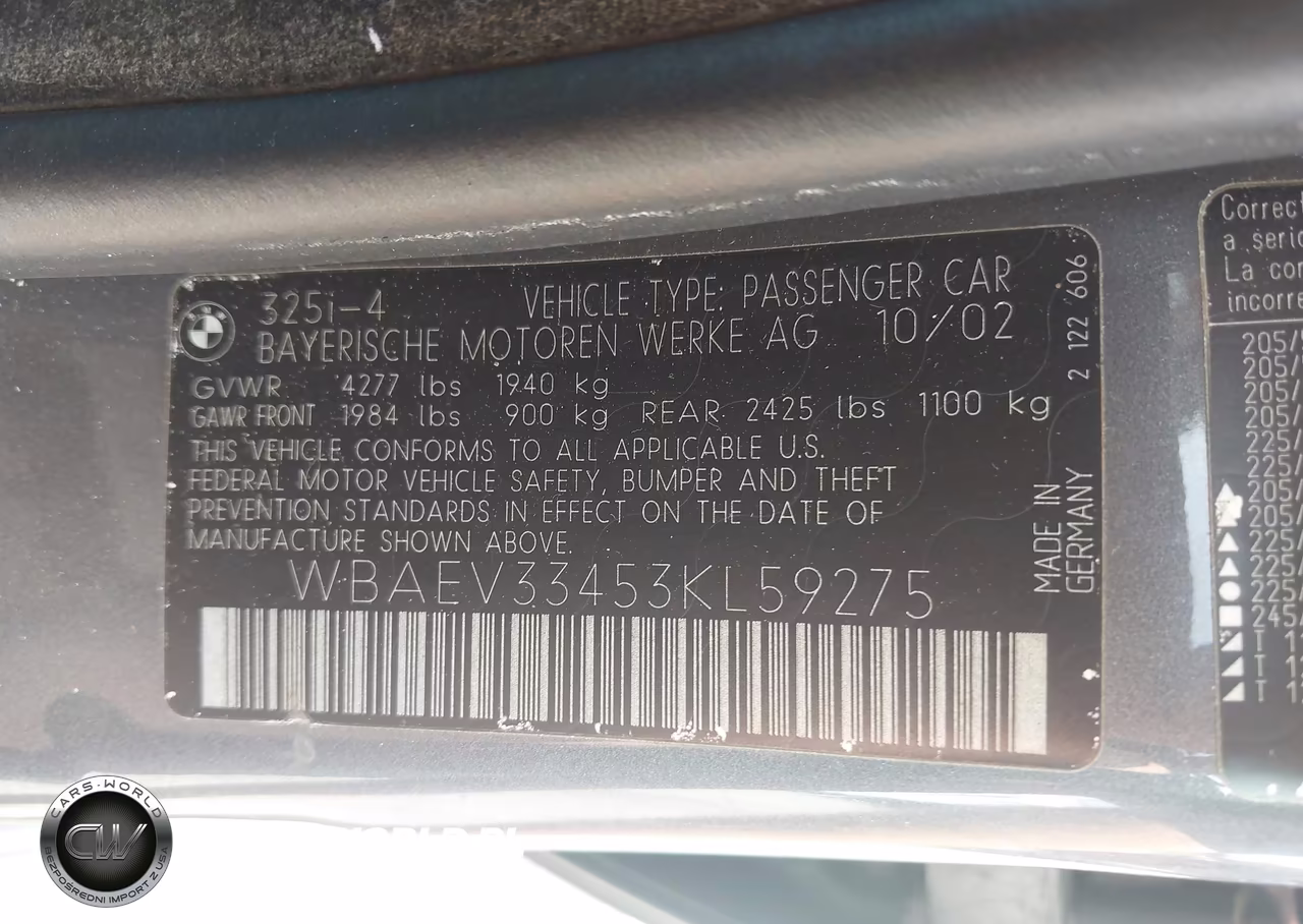 2003 BMW 325I VIN:WBAEV33453KL59275 - 9