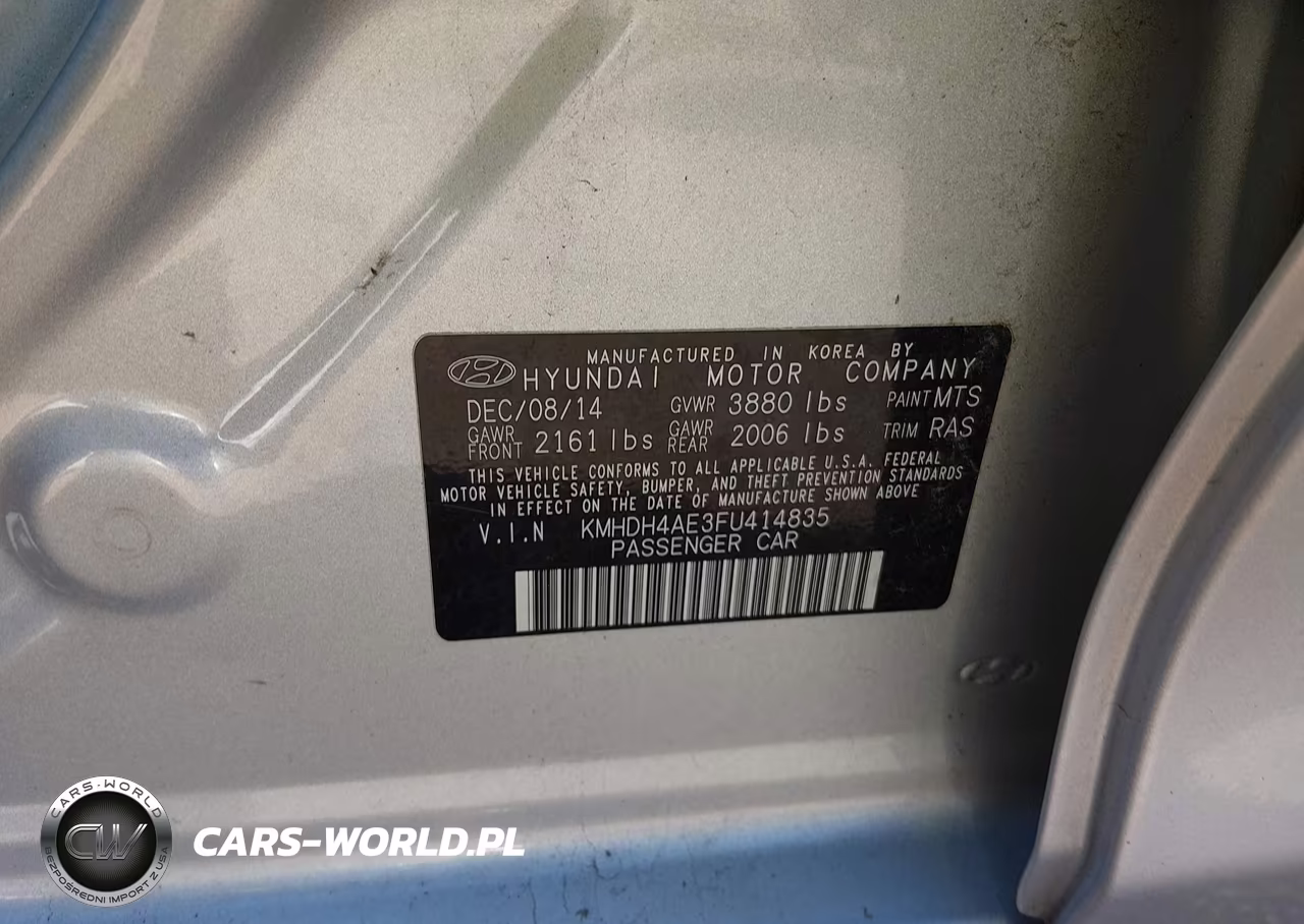 2015 Hyundai Elantra Se VIN:KMHDH4AE3FU414835 - 9