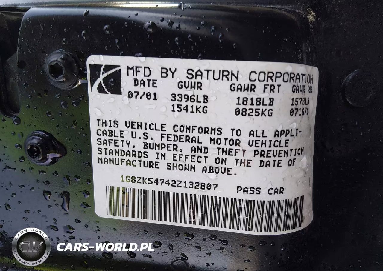 2002 Saturn S-Series Sl2 VIN:1G8ZK54742Z132807 - 9