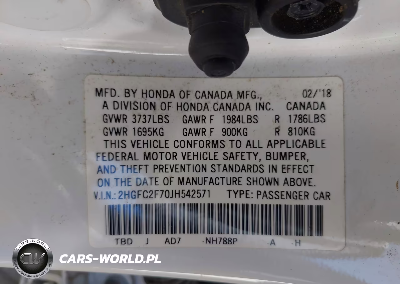 2018 Honda Civic Ex VIN:2HGFC2F70JH542571 - 9