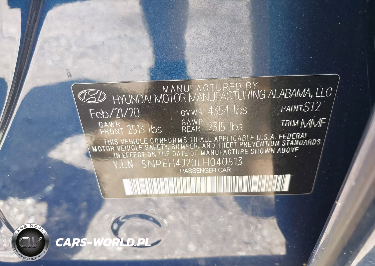 2020 Hyundai Sonata Limited VIN:5NPEH4J20LH040513 - 9