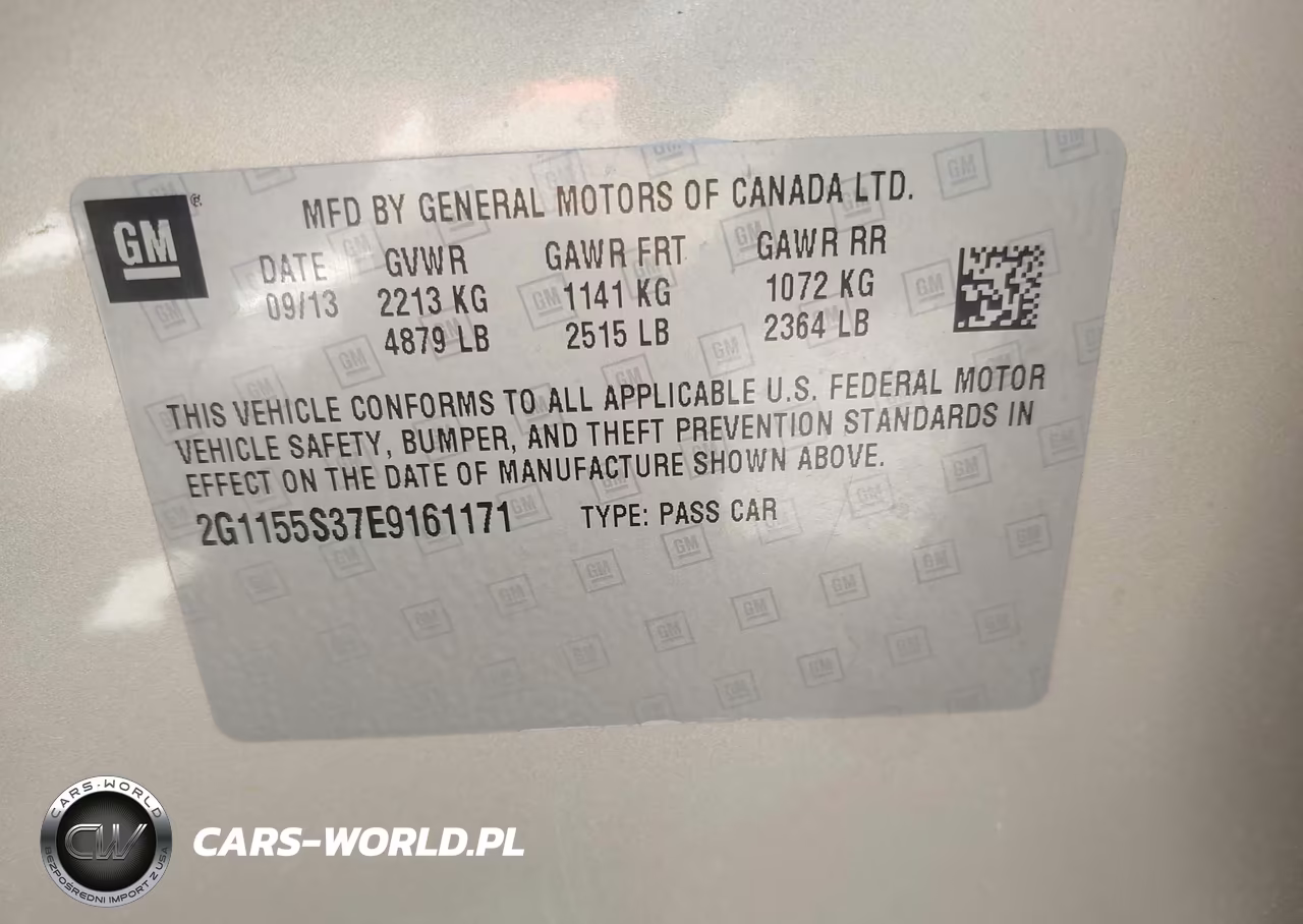 2014 Chevrolet Impala 2Lz VIN:2G1155S37E9161171 - 9