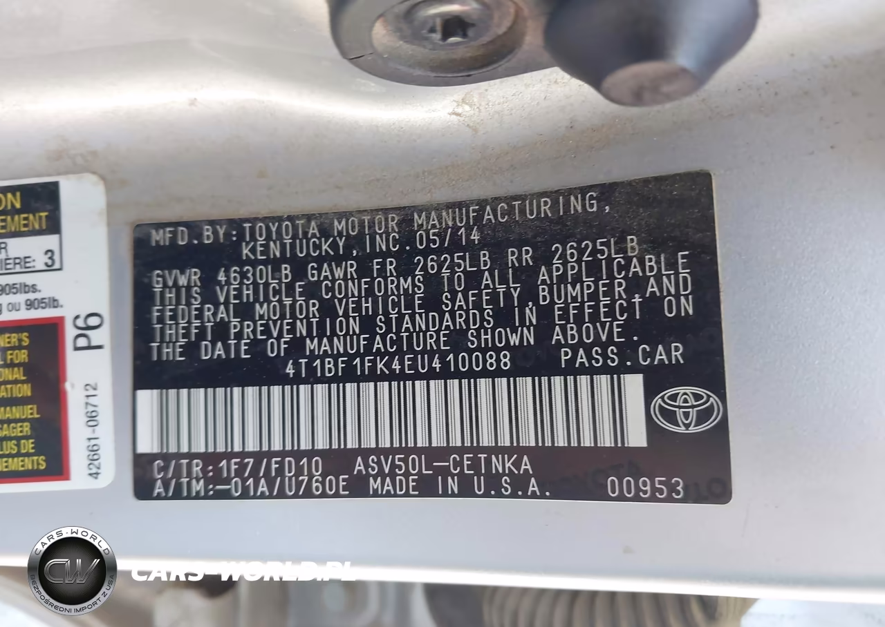 2014 Toyota Camry Le VIN:4T1BF1FK4EU410088 - 9