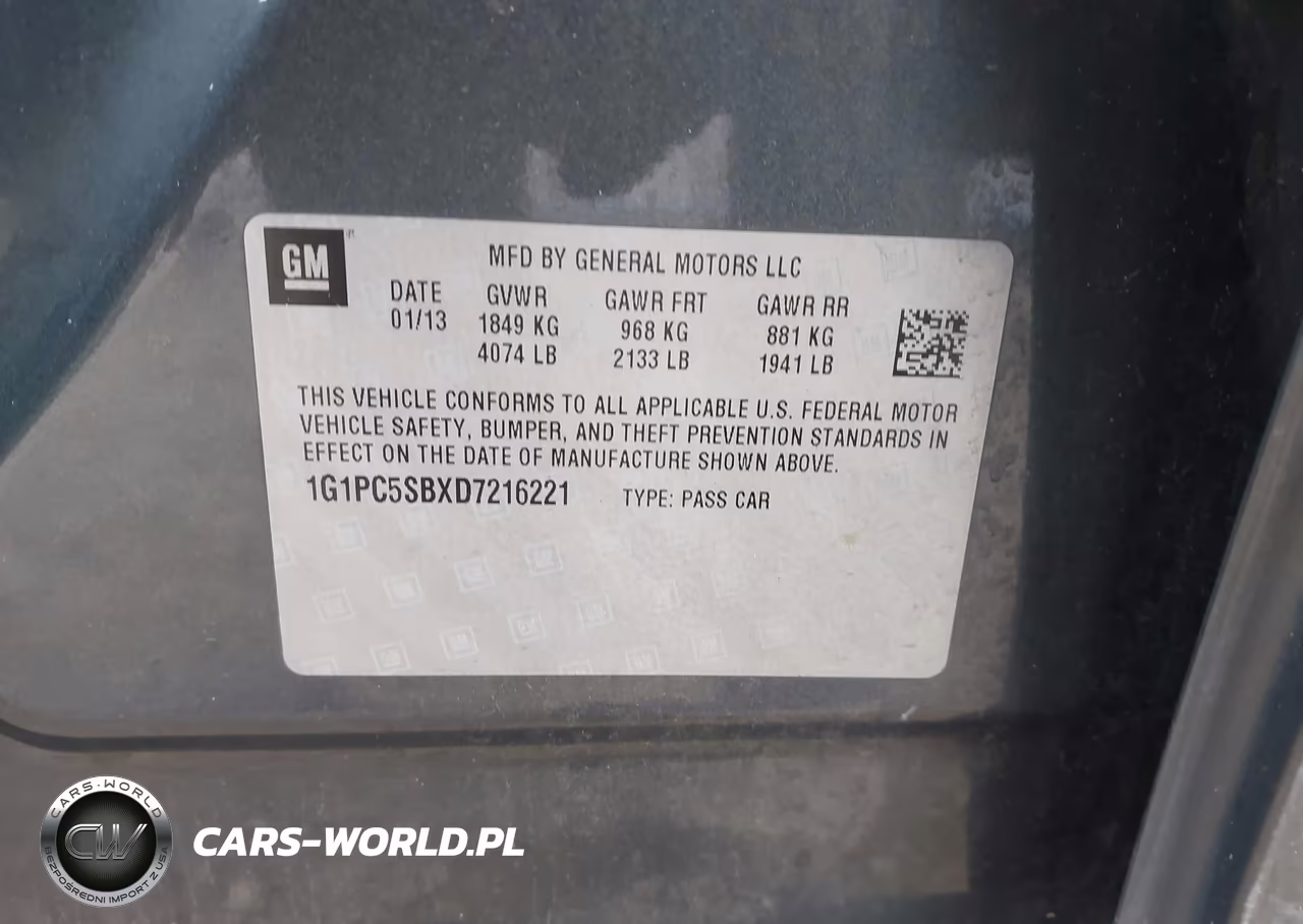 2013 Chevrolet Cruze 1Lt Auto VIN:1G1PC5SBXD7216221 - 9