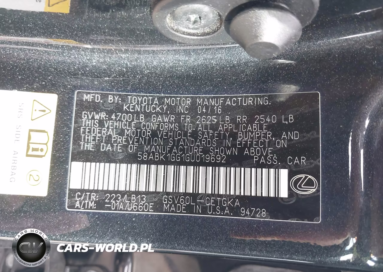 2016 Lexus Es 350 VIN:58ABK1GG1GU019692 - 9