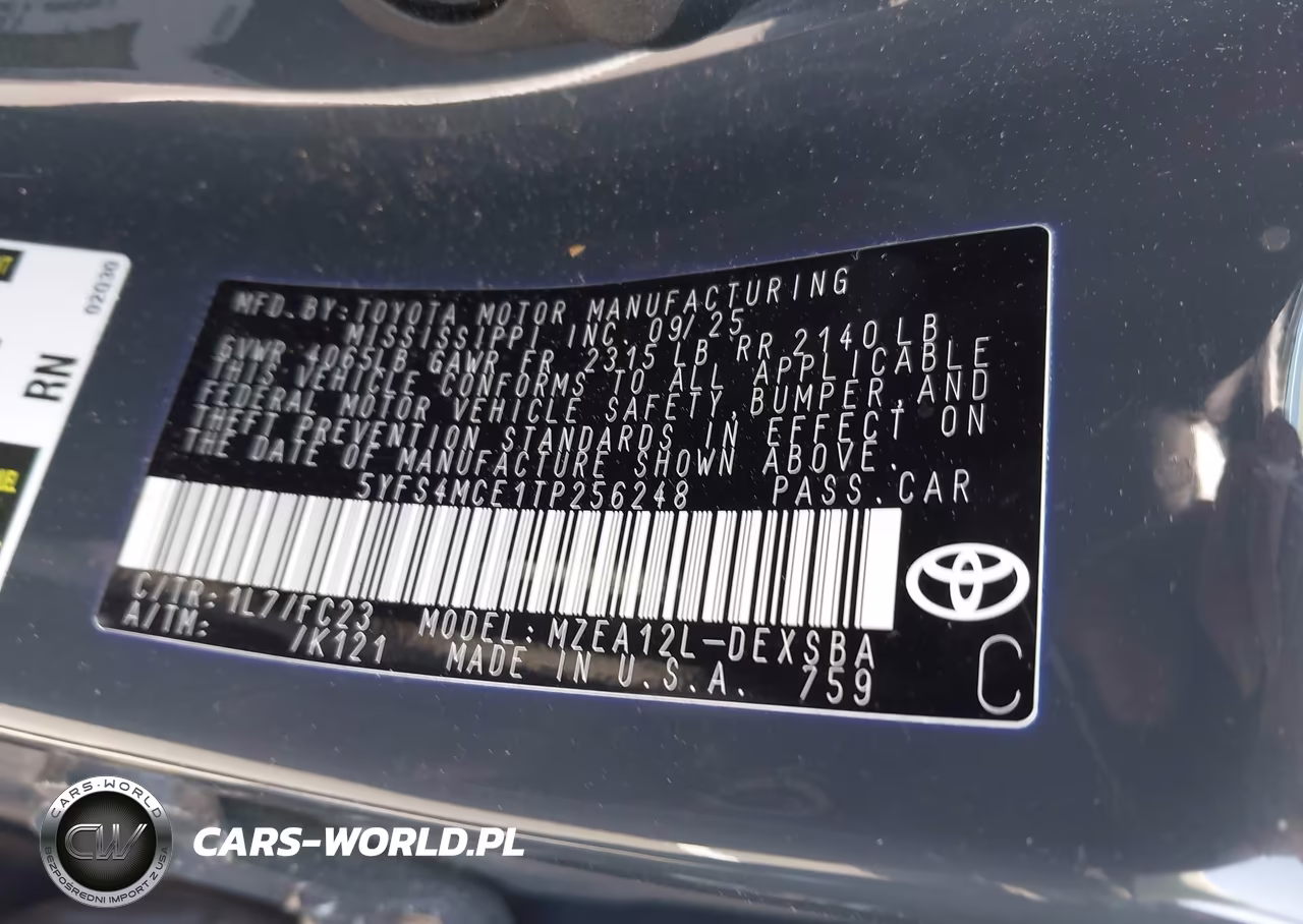 2026 Toyota Corolla Se VIN:5YFS4MCE1TP256248 - 9