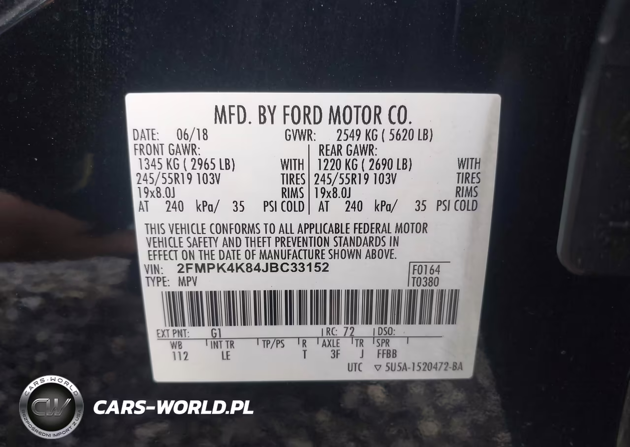 2018 Ford Edge Titanium VIN:2FMPK4K84JBC33152 - 9