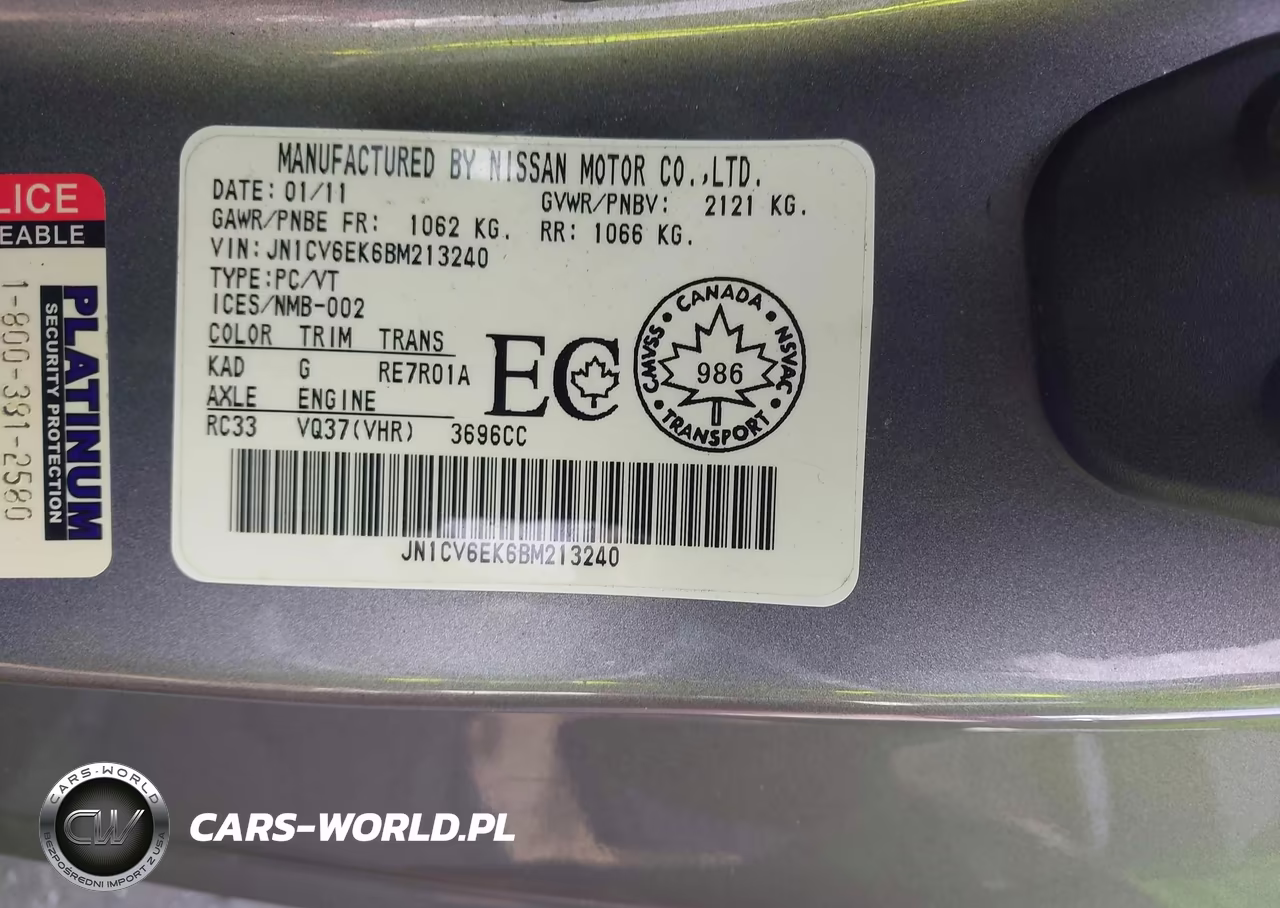 2011 Infiniti G37 Ipl VIN:JN1CV6EK6BM213240 - 9