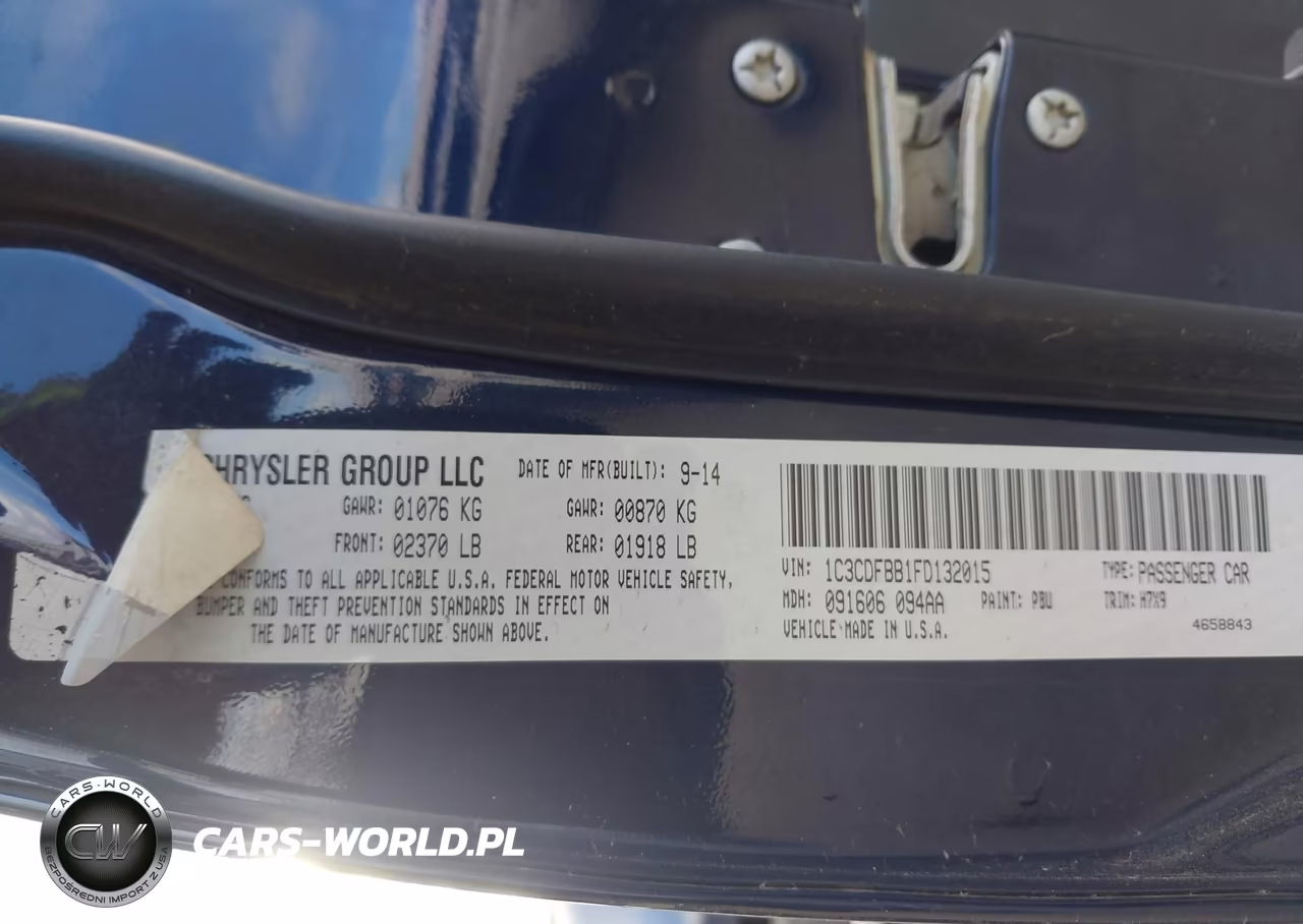 2015 Dodge Dart Sxt VIN:1C3CDFBB1FD132015 - 9
