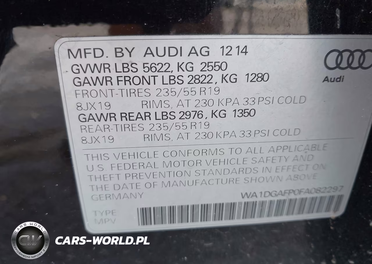 2015 Audi Q5 3.0T Premium Plus VIN:WA1DGAFP0FA082297 - 9