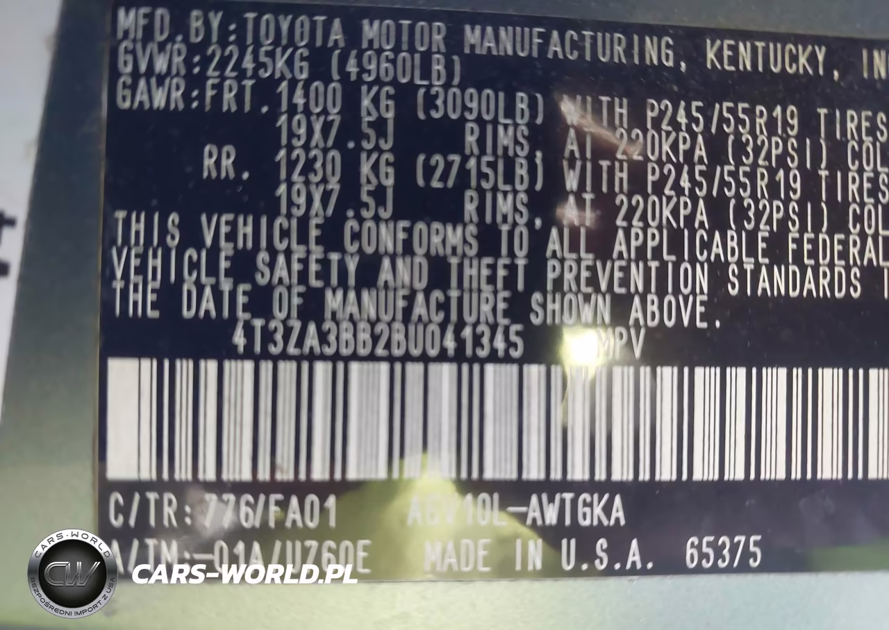 2011 Toyota Venza VIN:4T3ZA3BB2BU041345 - 9