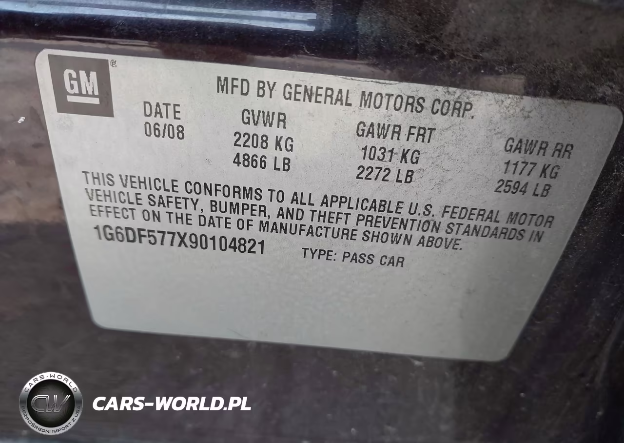 2009 Cadillac Cts Standard VIN:1G6DF577X90104821 - 9