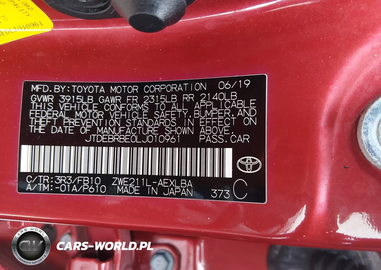 2020 Toyota Corolla Hybrid Le VIN:JTDEBRBE0LJ010961 - 9