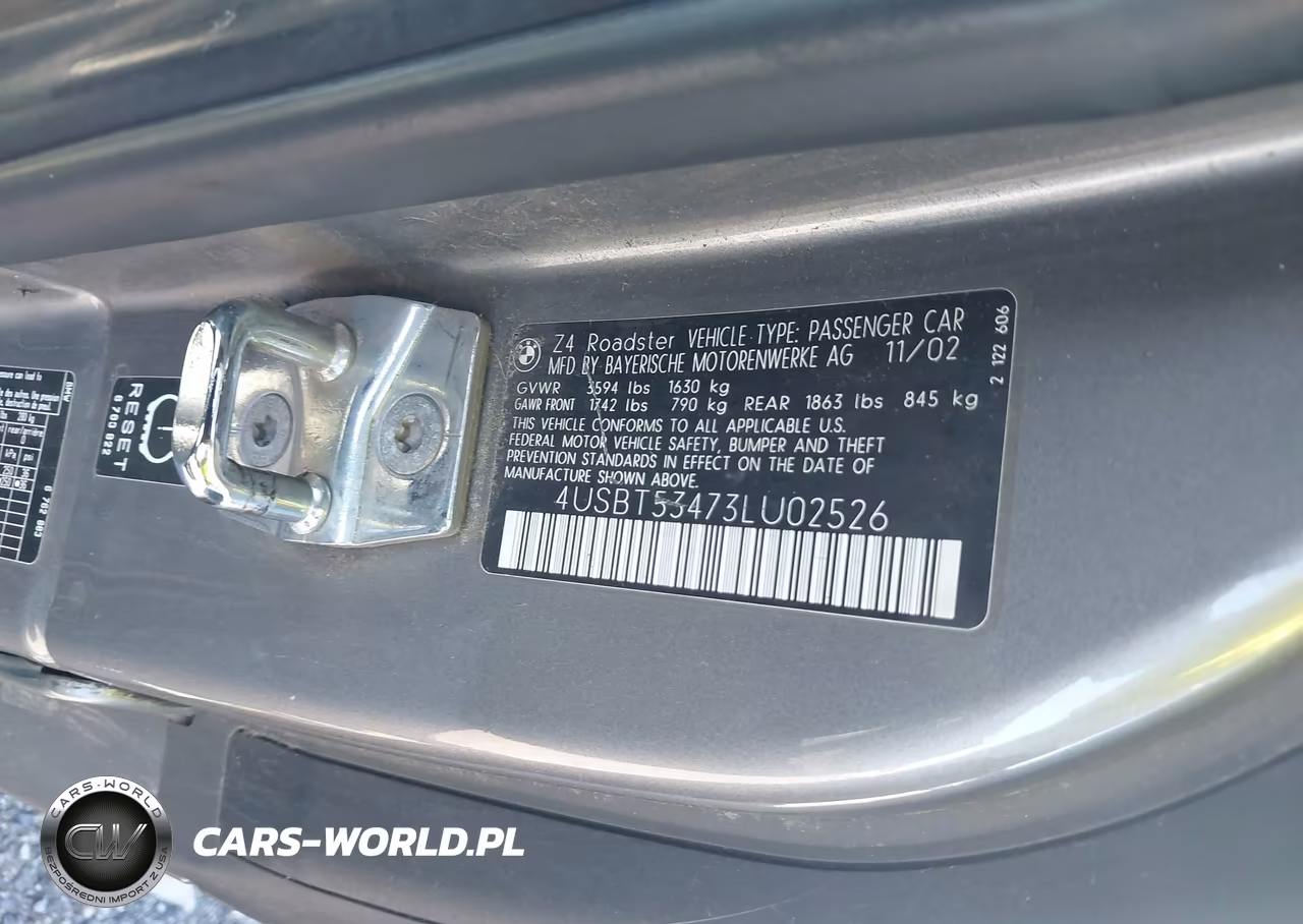 2003 BMW Z4 3.0I VIN:4USBT53473LU02526 - 9