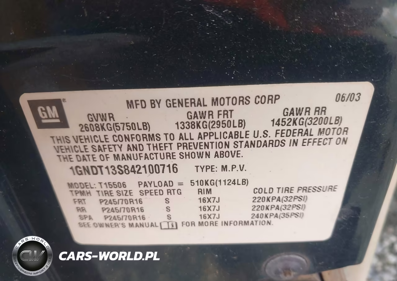 2004 Chevrolet Trailblazer Ls VIN:1GNDT13S842100716 - 9