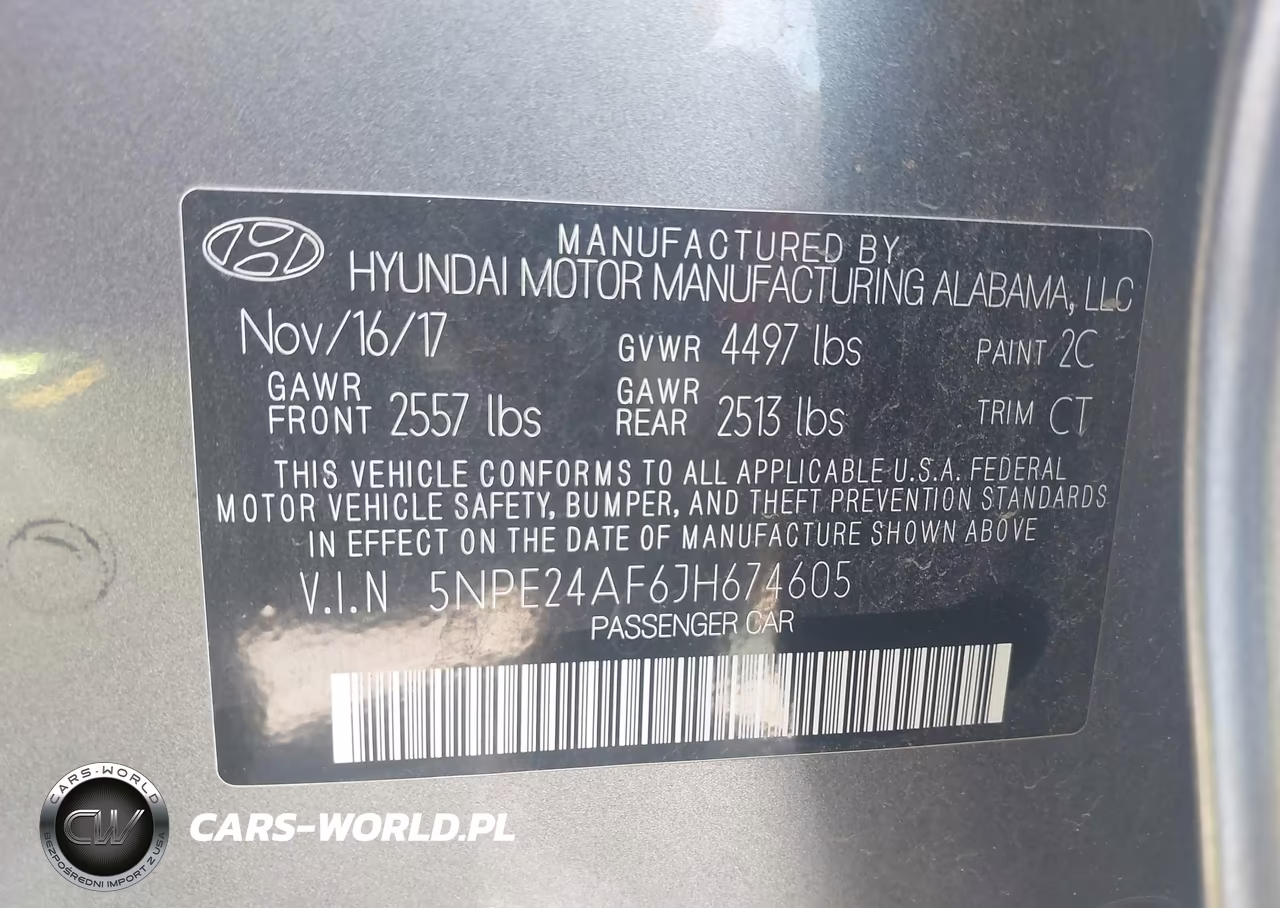 2018 Hyundai Sonata Se VIN:5NPE24AF6JH674605 - 9
