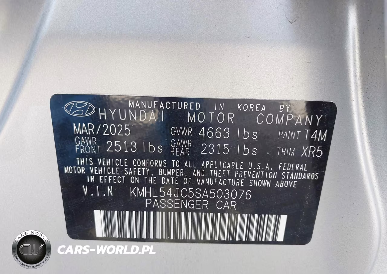 2025 Hyundai Sonata N Line VIN:KMHL54JC5SA503076 - 9