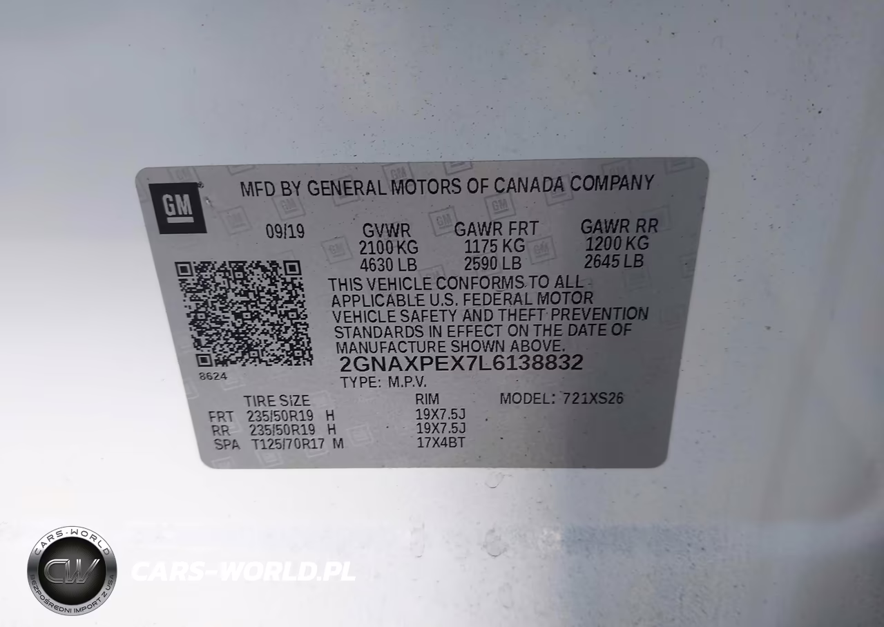 2020 Chevrolet Equinox Fwd Premier 2.0L Turbo VIN:2GNAXPEX7L6138832 - 9