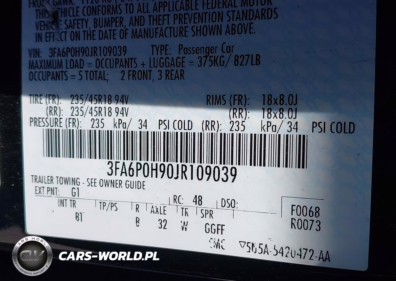 2018 Ford Fusion Se VIN:3FA6P0H90JR109039 - 9