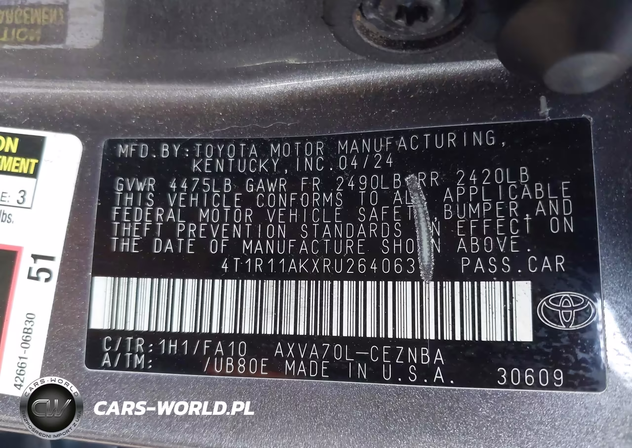 2024 Toyota Camry Le VIN:4T1R11AKXRU264063 - 9