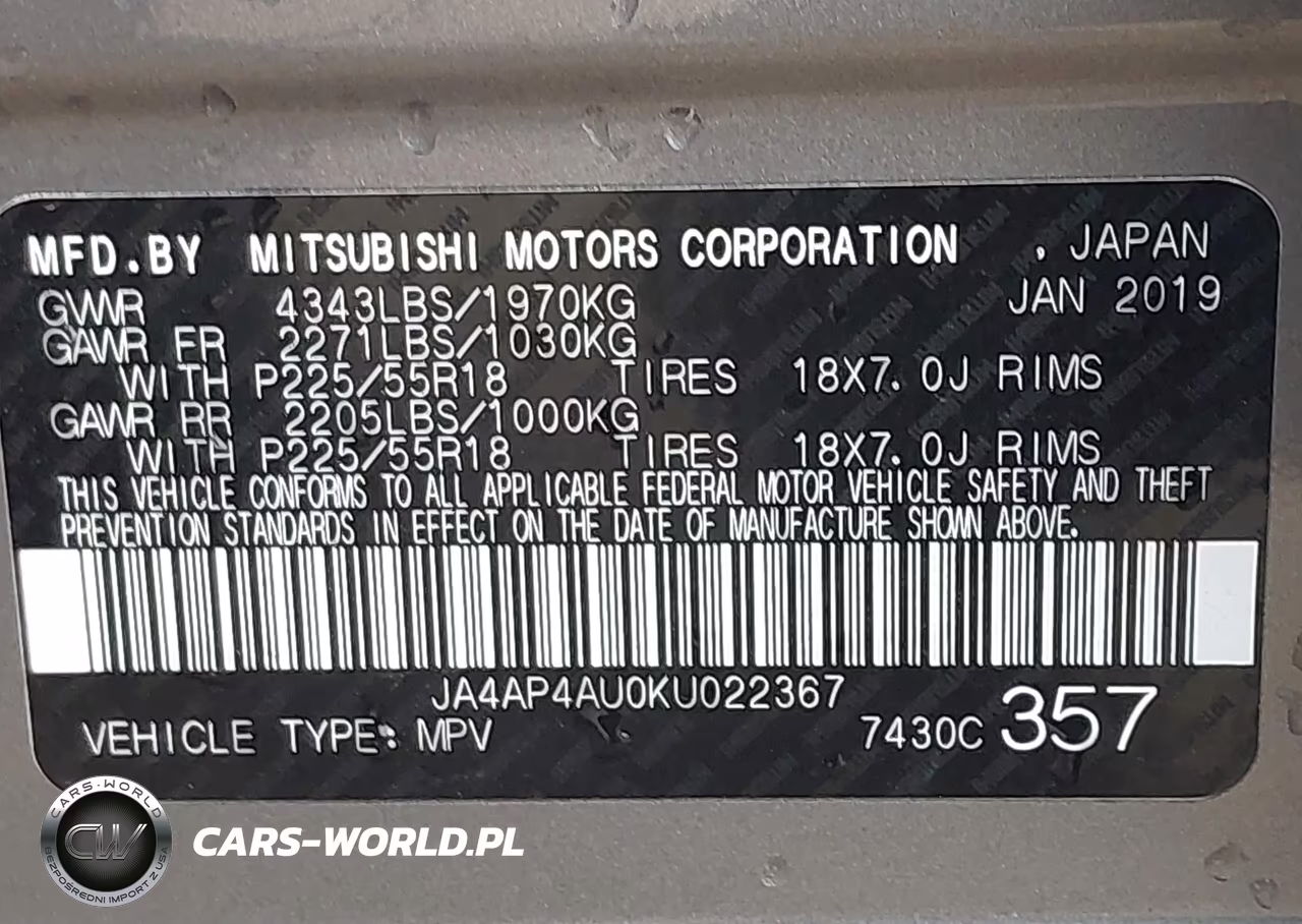 2019 Mitsubishi Outlander Sport 2.0 Se VIN:JA4AP4AU0KU022367 - 9