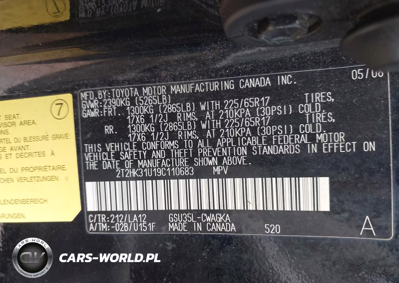 2009 Lexus Rx 350 VIN:2T2HK31U19C110683 - 9