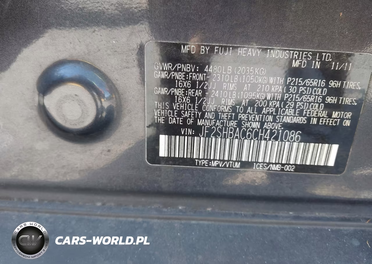2012 Subaru Forester 2.5X VIN:JF2SHBAC6CH421086 - 9