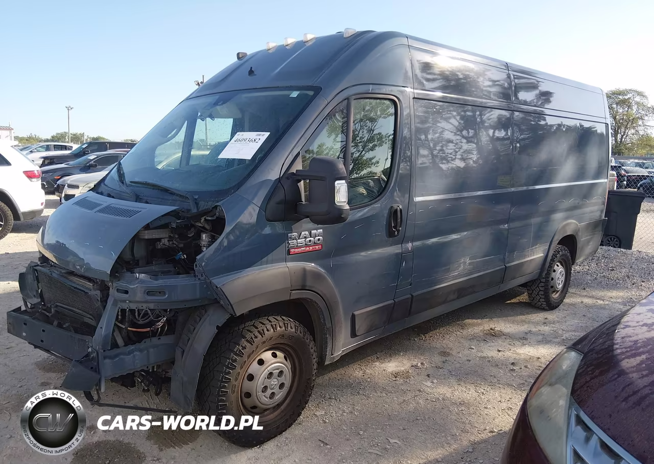 2019 Ram Promaster 3500 Cargo Van High Roof 159 Wb Ext VIN:3C6URVJGXKE542045 - 2