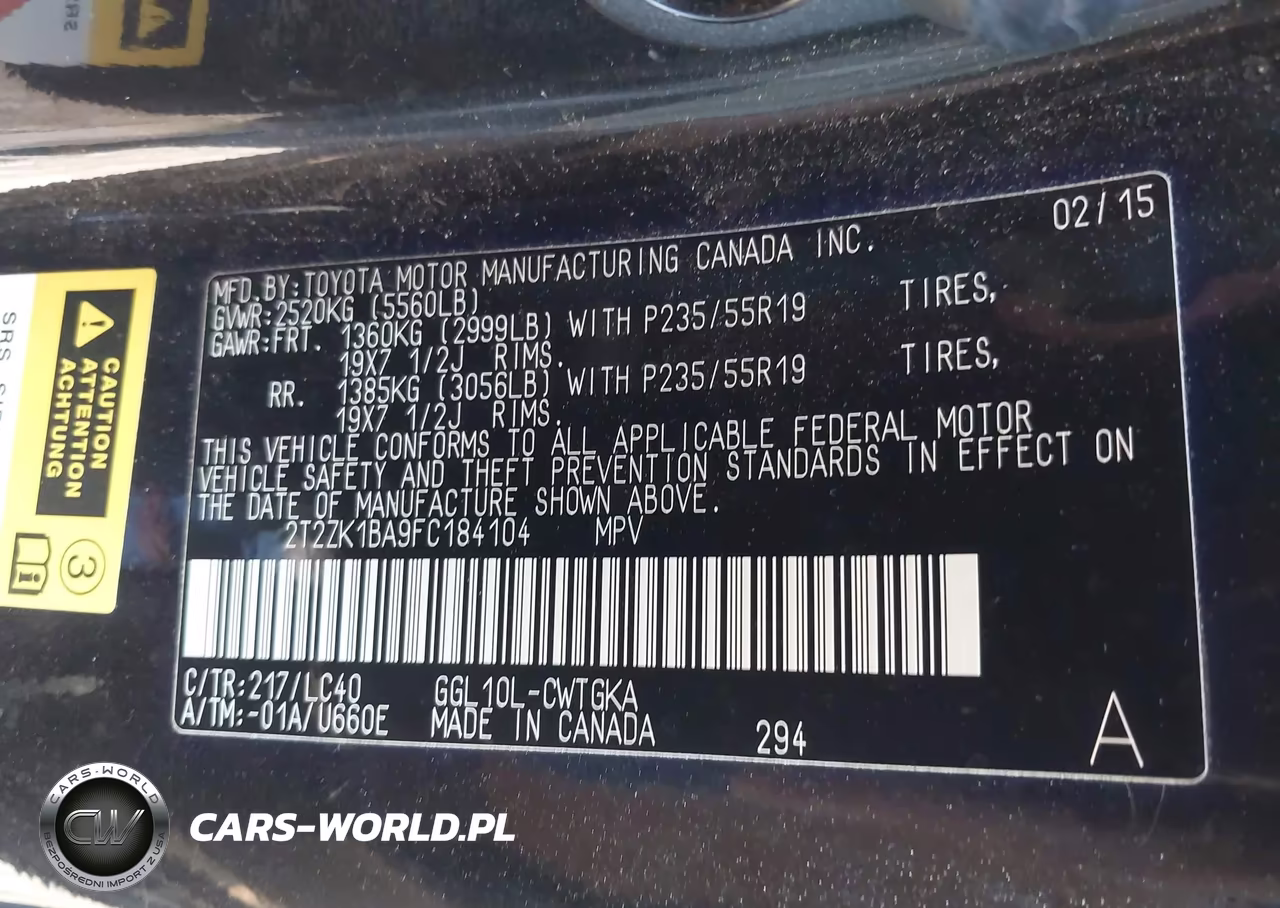 2015 Lexus Rx 350 VIN:2T2ZK1BA9FC184104 - 9