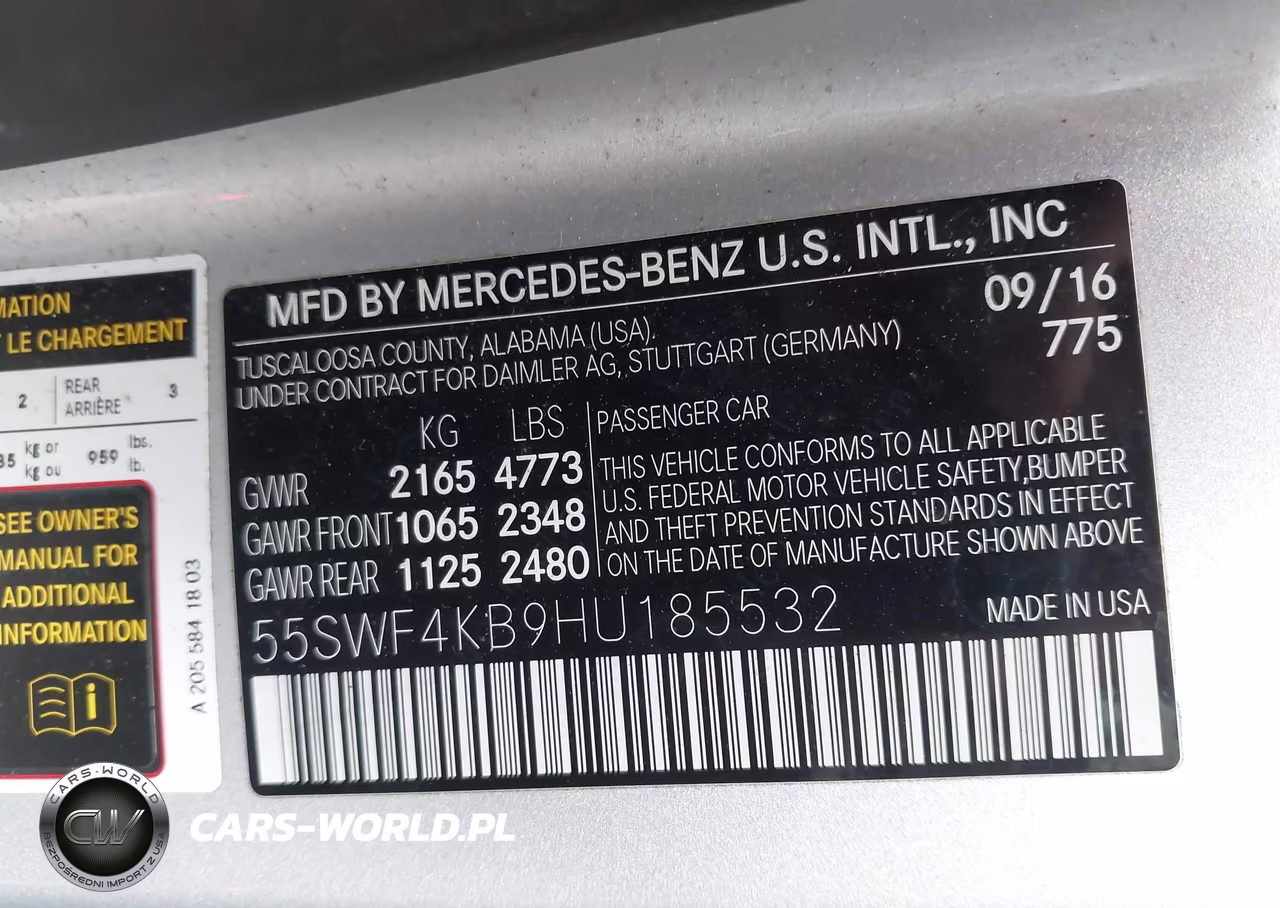 2017 Mercedes-Benz C 300 4Matic VIN:55SWF4KB9HU185532 - 9
