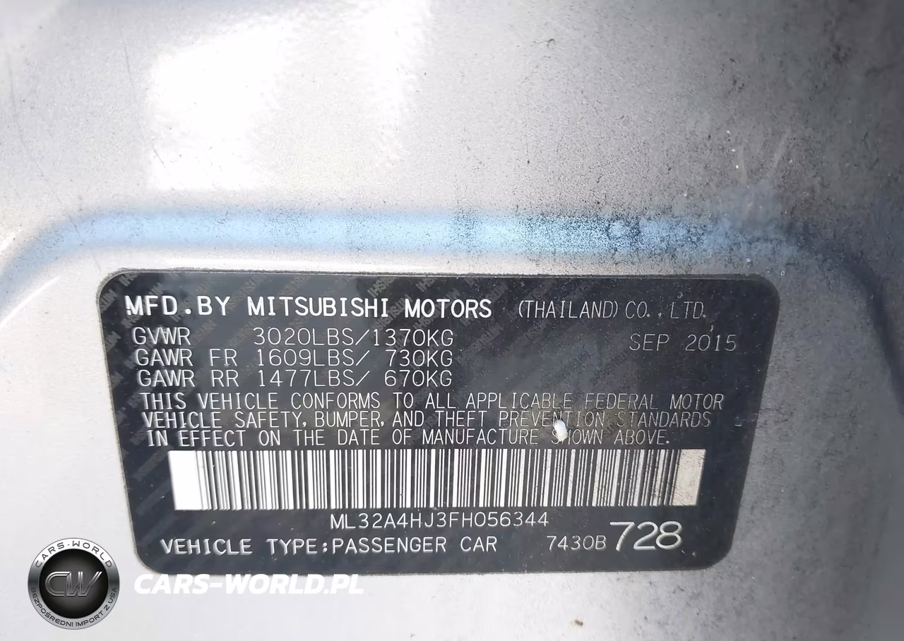 2015 Mitsubishi Mirage Es VIN:ML32A4HJ3FH056344 - 9