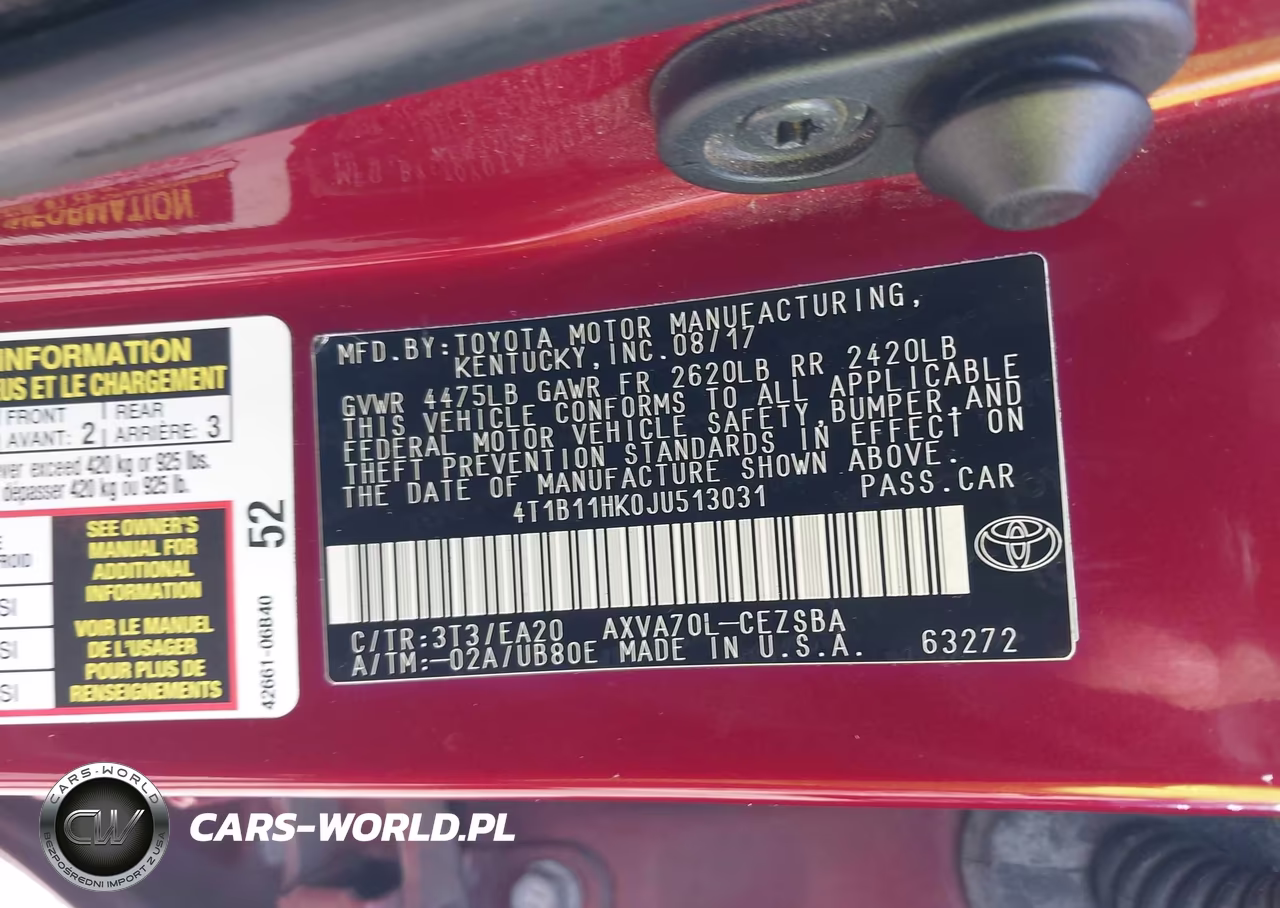 2018 Toyota Camry Se VIN:4T1B11HK0JU513031 - 9