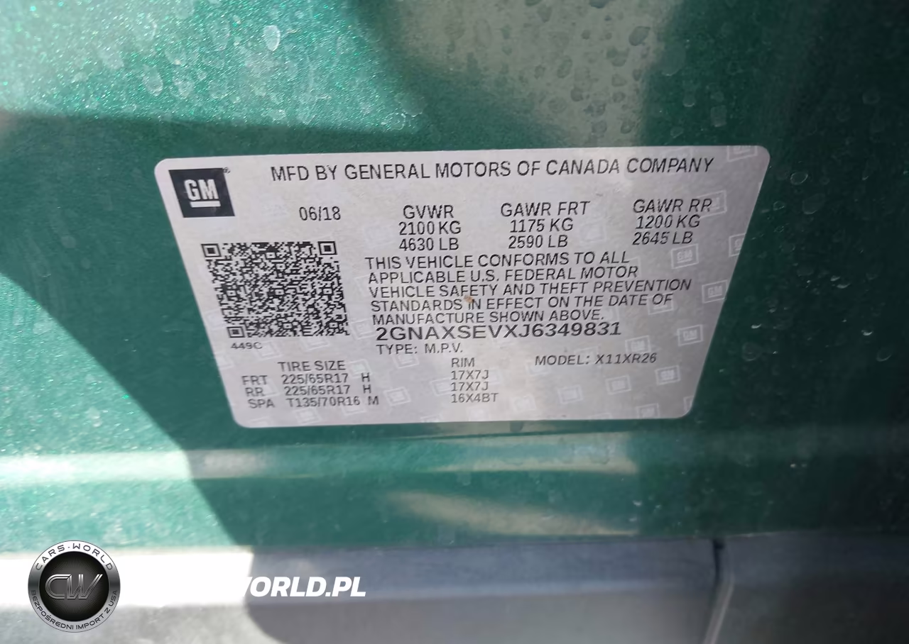 2018 Chevrolet Equinox Lt VIN:2GNAXSEVXJ6349831 - 9