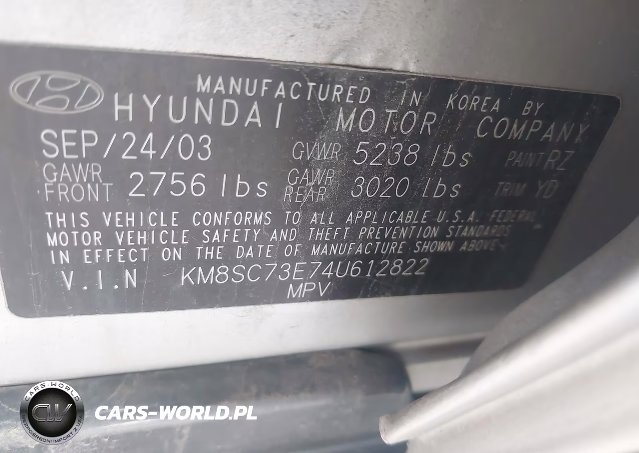2004 Hyundai Santa Fe Gls-Lx VIN:KM8SC73E74U612822 - 9