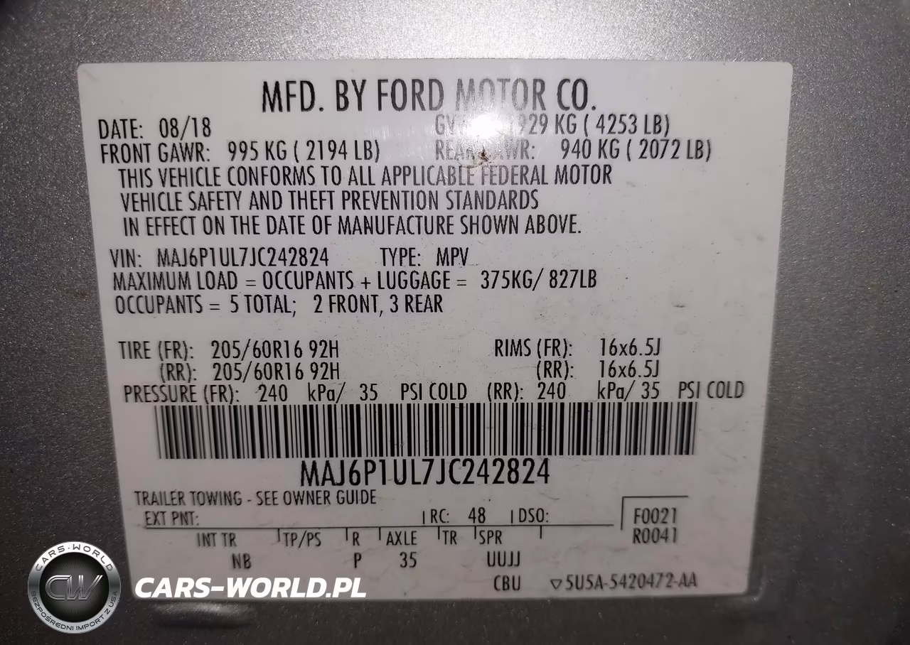 2018 Ford Ecosport Se VIN:MAJ6P1UL7JC242824 - 9