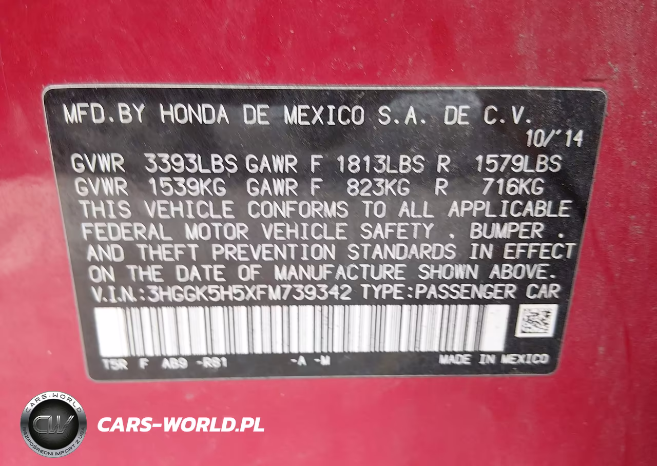 2015 Honda Fit Lx VIN:3HGGK5H5XFM739342 - 9