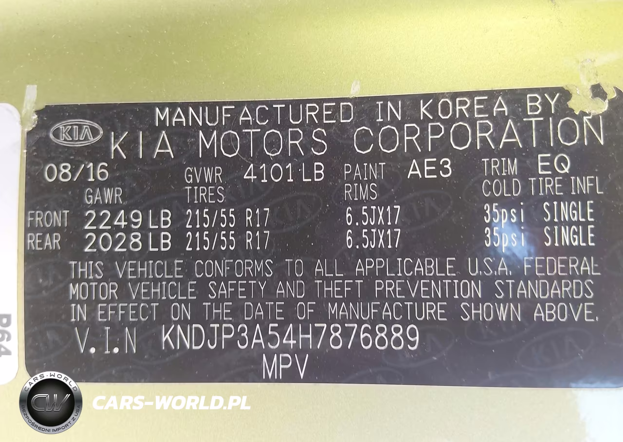 2017 Kia Soul + VIN:KNDJP3A54H7876889 - 9