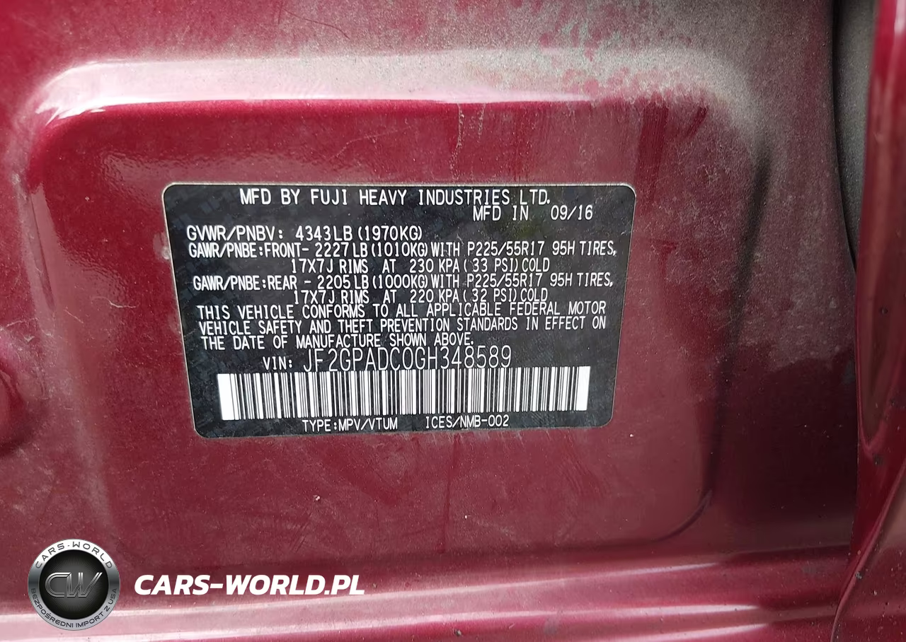 2016 Subaru Crosstrek 2.0I Premium VIN:JF2GPADC0GH348589 - 9